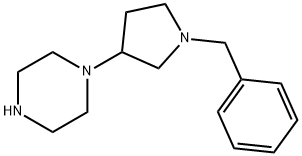 1-[1-(苯甲基)-3-吡咯烷基]哌嗪, 765878-69-1, 结构式