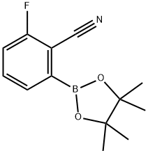 2-氰基-3-氟苯基硼酸频那醇酯,765916-91-4,结构式