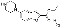 5-(1-piperazinyl)-2-Benzofurancarboxylic acid ethyl ester Monohydrochloride Structure
