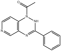 1,2-Dihydro-1-acetyl-3-phenylpyrido(3,4-e)-1,2,4-triazine Struktur