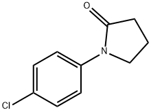 1-(4-クロロフェニル)-2-ピロリジノン 化学構造式