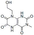 2,4,6,7(1H,3H)-Pteridinetetrone,  5,8-dihydro-8-(2-hydroxyethyl)-3-methyl- Struktur