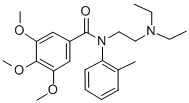 3,4,5-Trimethoxy-N-(o-tolyl)-N-(2-diethylaminoethyl)benzamide 化学構造式