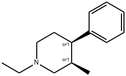 Piperidine, 1-ethyl-3-methyl-4-phenyl-, cis- (9CI) 化学構造式