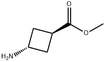 Cyclobutanecarboxylic acid, 3-amino-, methyl ester, trans- (9CI) Struktur