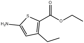 2-Thiophenecarboxylicacid,5-amino-3-ethyl-,ethylester(9CI) Struktur