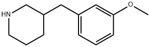 3-(3-メトキシベンジル)ピペリジン 化学構造式
