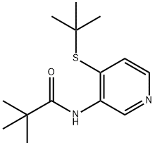 N-(4-TERT-ブチルスルファニル-ピリジン-3-イル)-2,2-ジメチル-プロピオンアミド 化学構造式
