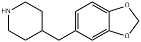 4-(苯并[D][1,3]二氧戊环-5-基甲基)哌啶 结构式