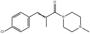 Piperazine, 1-(3-(4-chlorophenyl)-2-methyl-1-oxo-2-propenyl)-4-methyl- 化学構造式