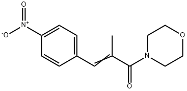 (E)-2-METHYL-1-MORPHOLIN-4-YL-3-(4-NITROPHENYL)PROP-2-EN-1-ONE,76691-32-2,结构式