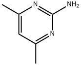 2-アミノ-4,6-ジメチルピリミジン 化学構造式