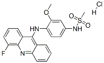 N-[4-[(4-fluoroacridin-9-yl)amino]-3-methoxy-phenyl]methanesulfonamide hydrochloride Struktur