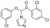 Ethanone,  2-(3-chlorophenoxy)-1-(2,4-dichlorophenyl)-2-(1H-imidazol-1-yl)- Structure