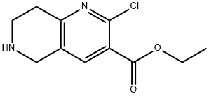 2-chloro-5,6,7,8-tetrahydro-[1,6]naphthyridine-3-carboxylic acid methyl ester Struktur