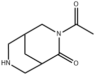 3,7-Diazabicyclo[3.3.1]nonan-2-one,  3-acetyl- Struktur