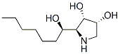 3,4-Pyrrolidinediol, 2-[(1R)-1-hydroxyheptyl]-, (2S,3S,4R)- (9CI) 结构式