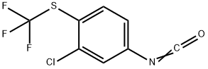 2-Chloro-4-isocyanatophenyl trifluoromethyl sulphide, 2-Chloro-4-isocyanato-1-[(trifluoromethyl)thio]benzene Structure