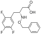 (R)-3-(Benzyloxyamino)-4-(2,4,5-trifluorophenyl)butanoic acid Struktur
