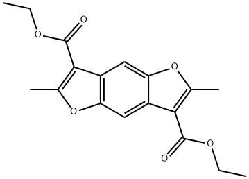 Benzo[1,2-b:4,5-b']difuran-3,7-dicarboxylic acid, 2,6-diMethyl-, 3,7-diethyl ester Structure