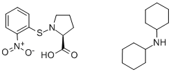 ジシクロヘキシルアミン·1-[(2-ニトロフェニル)チオ]-L-プロリン 化学構造式