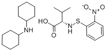 N-2-硝基苯亚磺酰基-L-缬氨酸双环己铵盐,7675-57-2,结构式