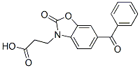 3-(6-benzoyl-2-oxo-benzooxazol-3-yl)propanoic acid,76752-01-7,结构式