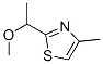 Thiazole,  2-(1-methoxyethyl)-4-methyl- Structure