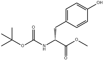 丁氧羰基-D-酪氨酸-甲氧基酯,76757-90-9,结构式