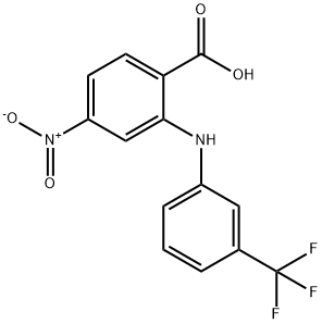 Benzoic  acid,  4-nitro-2-[[3-(trifluoromethyl)phenyl]amino]- 化学構造式