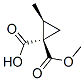 1,1-Cyclopropanedicarboxylicacid,2-methyl-,monomethylester,cis-(9CI) Struktur