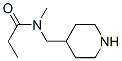 Propanamide,  N-methyl-N-(4-piperidinylmethyl)- 化学構造式