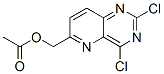 Pyrido(3,2-d)pyrimidine-6-methanol, 2,4-dichloro-, acetate (ester) Structure