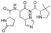 L-pyroglutamyl-L-histidyl-3,3-dimethylprolinamide Struktur