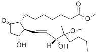 Prost-13-en-1-oic acid, 11,15-dihydroxy-16-methoxy-16-methyl-9-oxo-, methyl ester, (11alpha,13E,15R,16R)-, 76822-56-5, 结构式