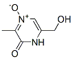 2(1H)-Pyrazinone,  6-(hydroxymethyl)-3-methyl-,  4-oxide 结构式