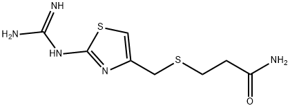 3-[2-(グアニジン-2-イル)-4-チアゾリルメチルチオ]プロパンアミド 化学構造式