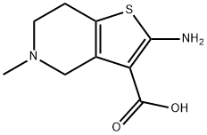 Thieno[3,2-c]pyridine-3-carboxylic acid, 2-amino-4,5,6,7-tetrahydro-5-methyl- (9CI) Struktur