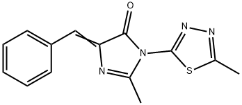 (5Z)-5-benzylidene-2-methyl-3-(5-methyl-1,3,4-thiadiazol-2-yl)imidazol -4-one,76834-40-7,结构式