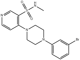 N-Methyl-4-[4-(3-bromophenyl)piperazin-1-yl]pyridine-3-sulfonamide,76835-43-3,结构式
