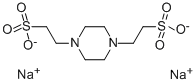 1,4-哌嗪二乙磺酸二钠盐 结构式
