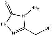 3H-1,2,4-Triazole-3-thione, 4-amino-2,4-dihydro-5-(hydroxymethyl)- (9CI),76858-25-8,结构式