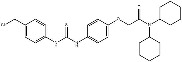 2-(4-((((4-(Chloromethyl)phenyl)amino)thioxomethyl)amino)phenoxy)-N,N- dicyclohexylacetamide|