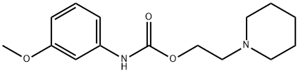 (3-メトキシフェニル)カルバミン酸2-ピペリジノエチル 化学構造式