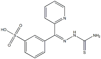 3-[[2-(Aminothioxomethyl)hydrazono]-2-pyridinylmethyl]benzenesulfonic acid 结构式
