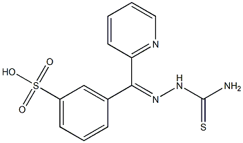 3-[[2-(Aminothioxomethyl)hydrazono]-2-pyridinylmethyl]benzenesulfonic acid Structure