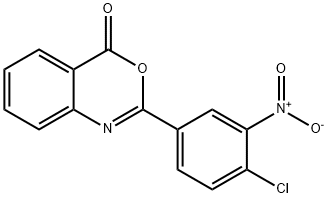 2-(4-クロロ-3-ニトロフェニル)-4H-3,1-ベンゾオキサジン-4-オン 化学構造式