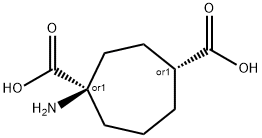 1,4-Cycloheptanedicarboxylicacid,1-amino-,trans-(9CI) Struktur