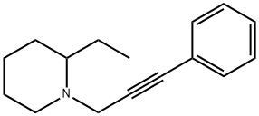 Piperidine, 2-ethyl-1-(3-phenyl-2-propynyl)- (9CI) 化学構造式