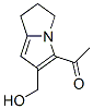 Ethanone, 1-[2,3-dihydro-6-(hydroxymethyl)-1H-pyrrolizin-5-yl]- (9CI) Structure